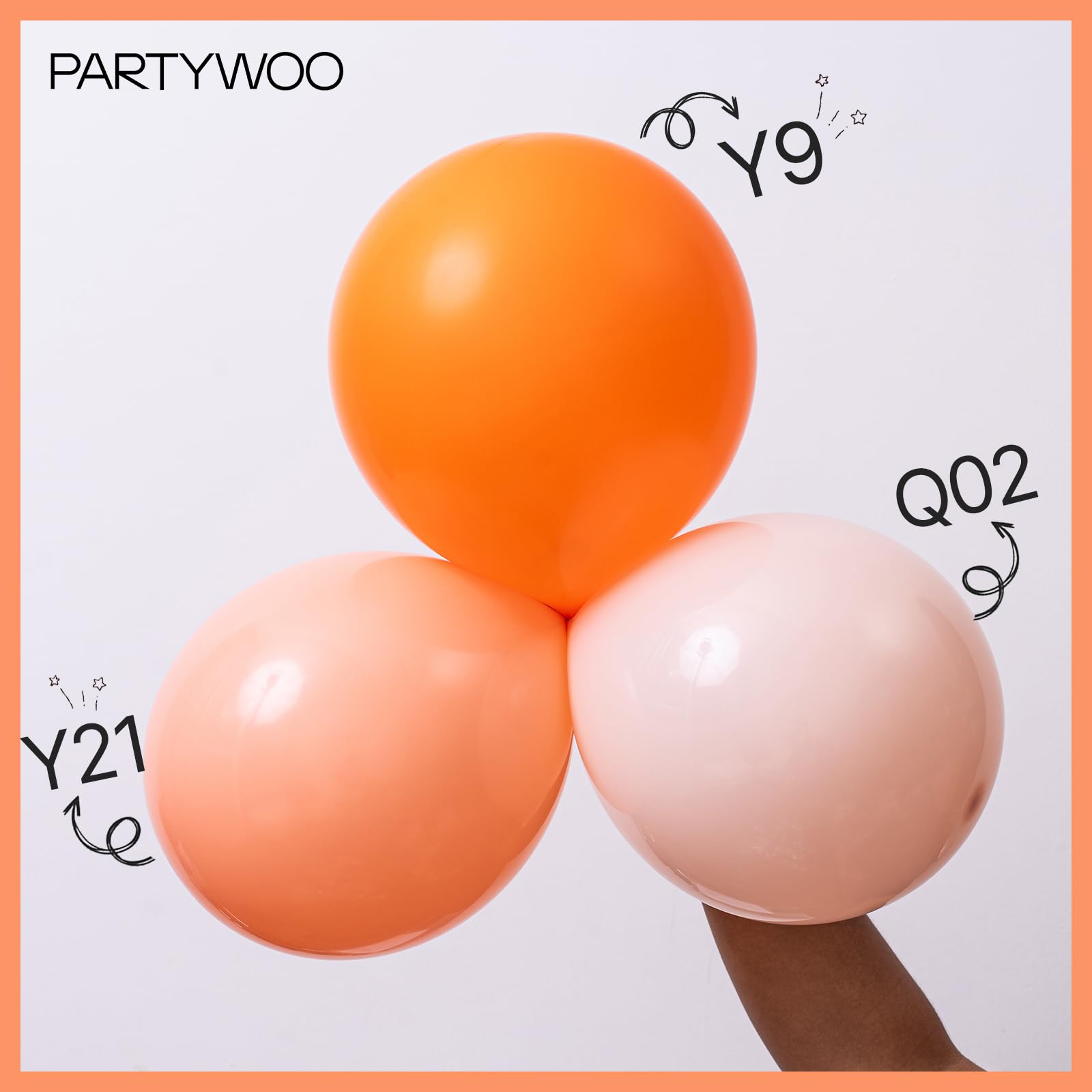 PartyWoo peach 5-inch balloons for filler accents and details