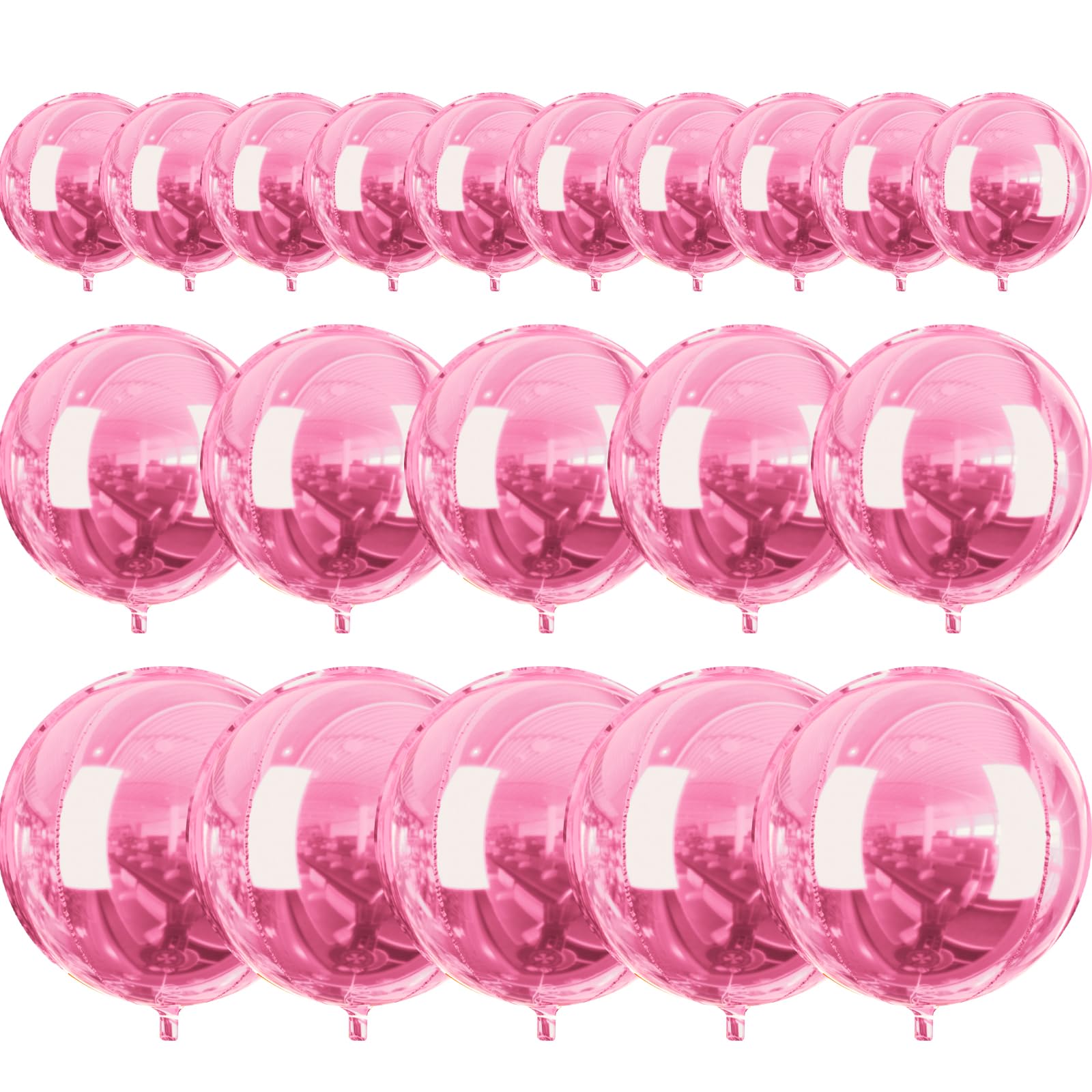PartyWoo Pearl Pink 10-inch foil balloons for vibrant baby shower décor.