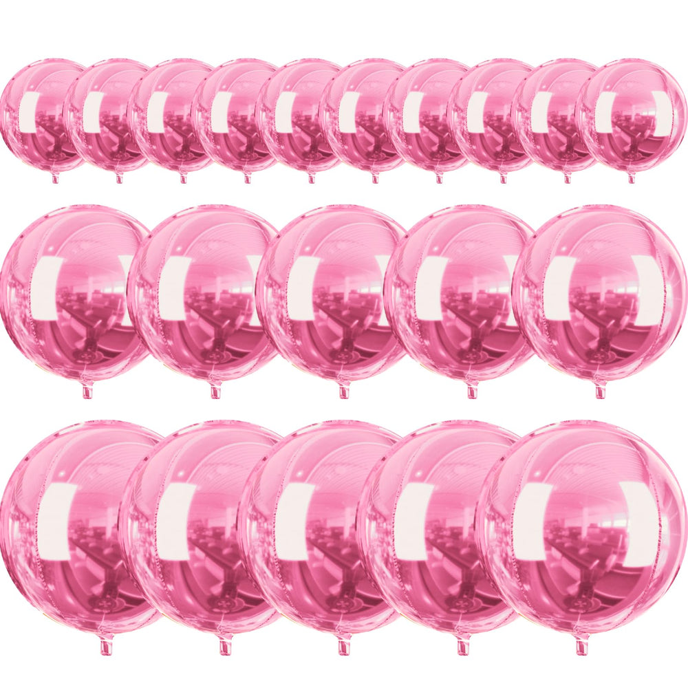 PartyWoo Pearl Pink 10-inch foil balloons for vibrant baby shower décor.