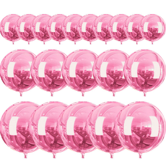 PartyWoo Pearl Pink 10-inch foil balloons for vibrant baby shower décor.