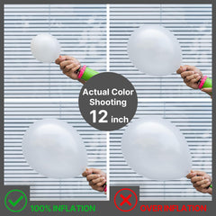 PartyWoo Pearl White 10-inch balloons provide versatile options for mixed-size displays