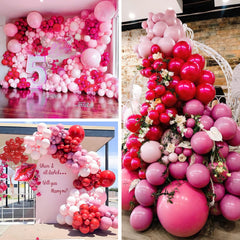 PartyWoo pink arch decor setup guide for efficient assembly