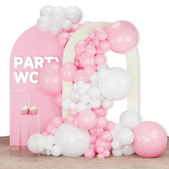 PartyWoo pink and white 18-inch balloons for bold garland setups.
