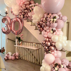 PartyWoo princess party setup featuring dusty pink balloons for a soft chic touch