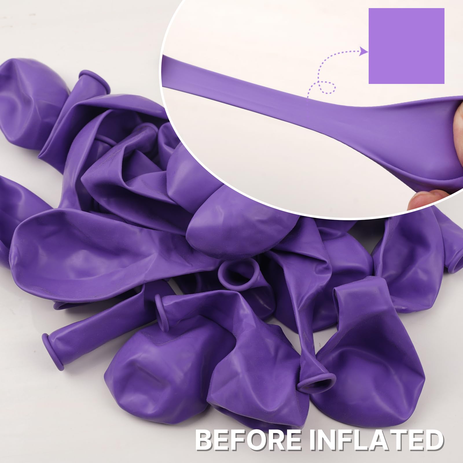 PartyWoo purple balloons 12in bundle for garlands and centerpieces