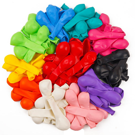 PartyWoo rainbow balloons 5-inch set for bright graduation and party decor.