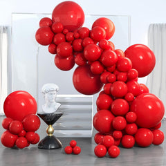 PartyWoo red balloons 18-inch for dramatic arches and accents.
