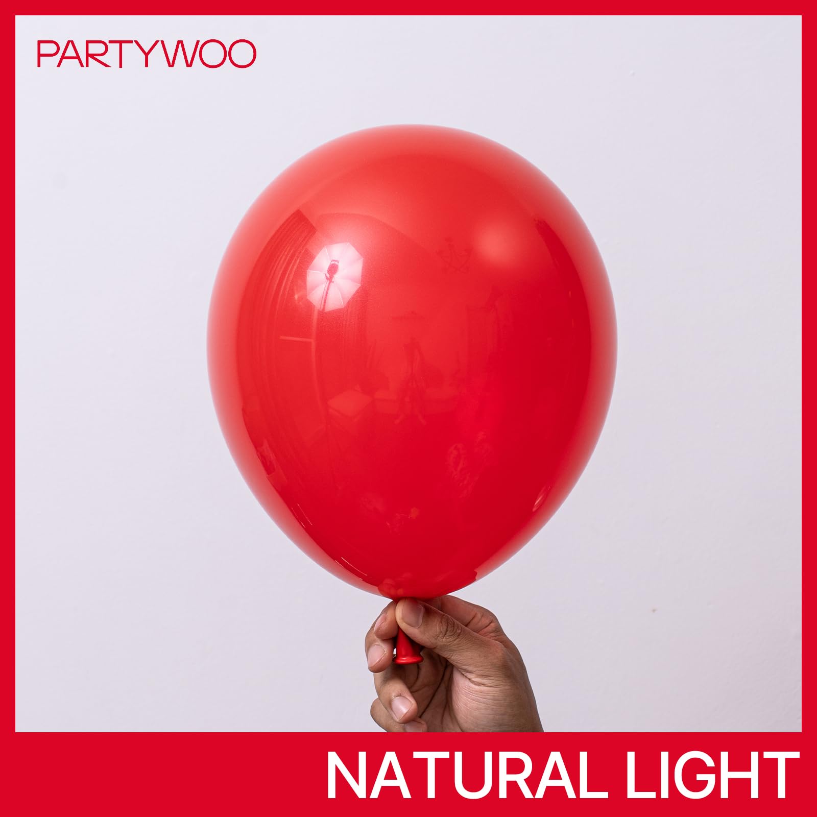 PartyWoo red balloons used in arch and garland display for vibrant setups