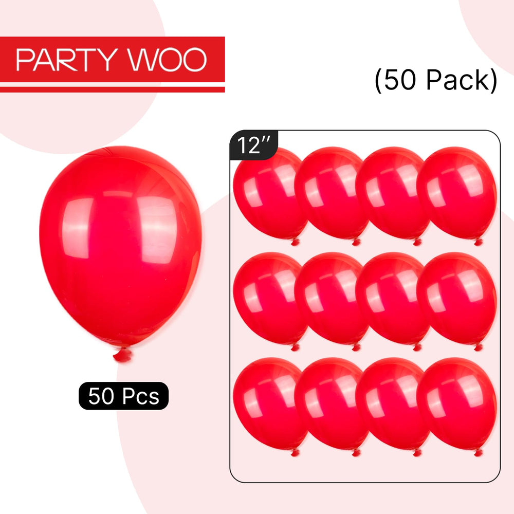 PartyWoo red balloons perfect for baby shower decor with bright festive feel