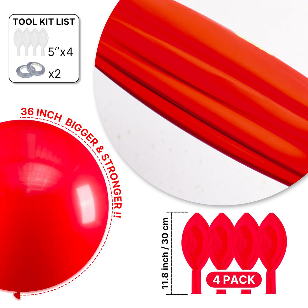 PartyWoo red theme decor ideas for festive events