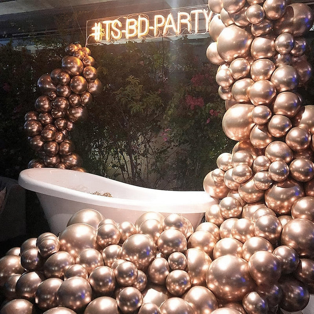 PartyWoo rose gold balloon arch kit ready for creative celebrations