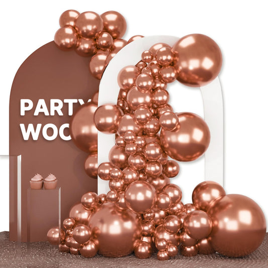 PartyWoo rose gold balloons 18 inch for bold celebration accents.