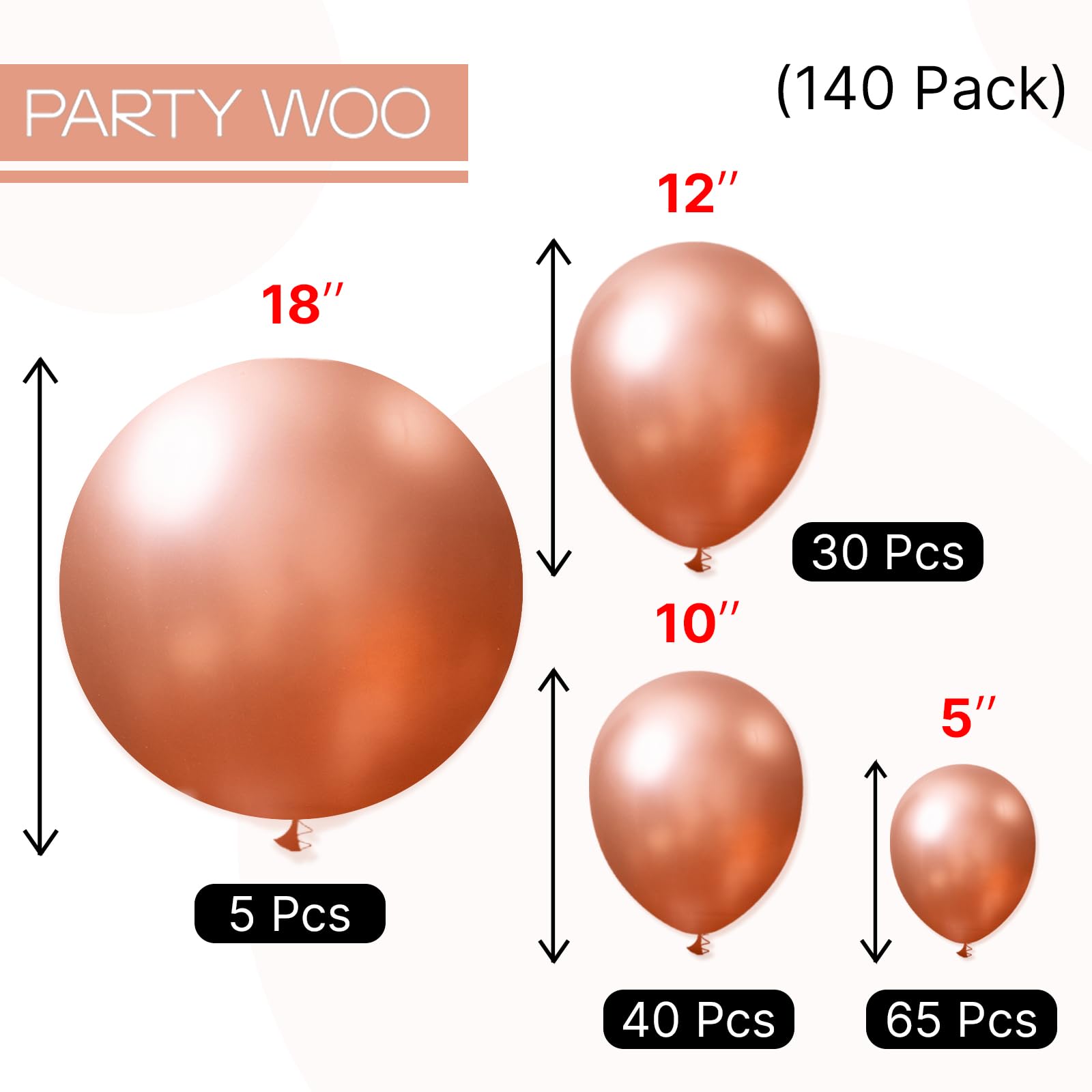 PartyWoo rose gold garland decor enhances party photo backdrop.