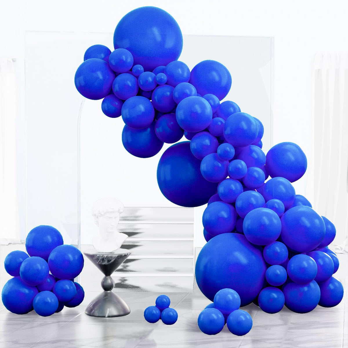 PartyWoo Royal Blue 18in balloons ready for arches and garlands