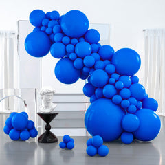 PartyWoo royal blue 36-inch balloons create a dramatic arch backdrop for events