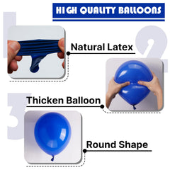 PartyWoo Royal Blue color swatches showcase consistent shade for themes