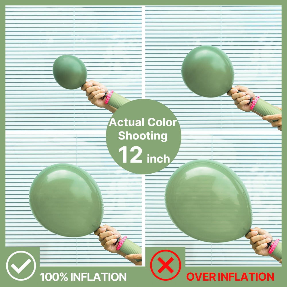 PartyWoo Sage Green 10inch balloons great for mixed-size balloon installations.