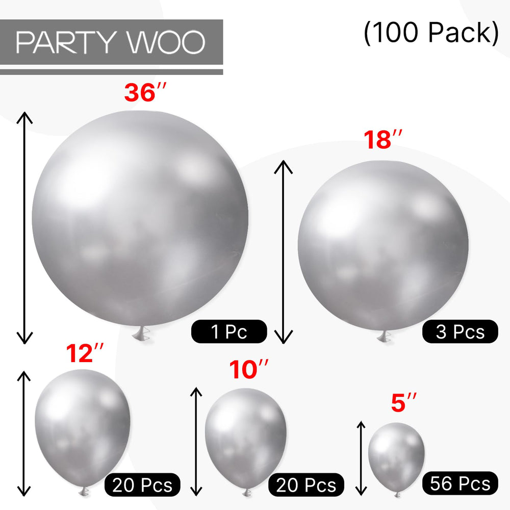PartyWoo silver arch kit for quick, stylish party displays.