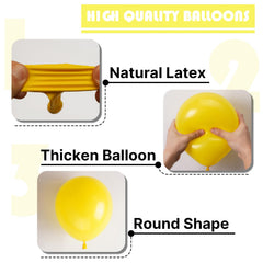 PartyWoo matte yellow balloons offer durable, lasting looks.