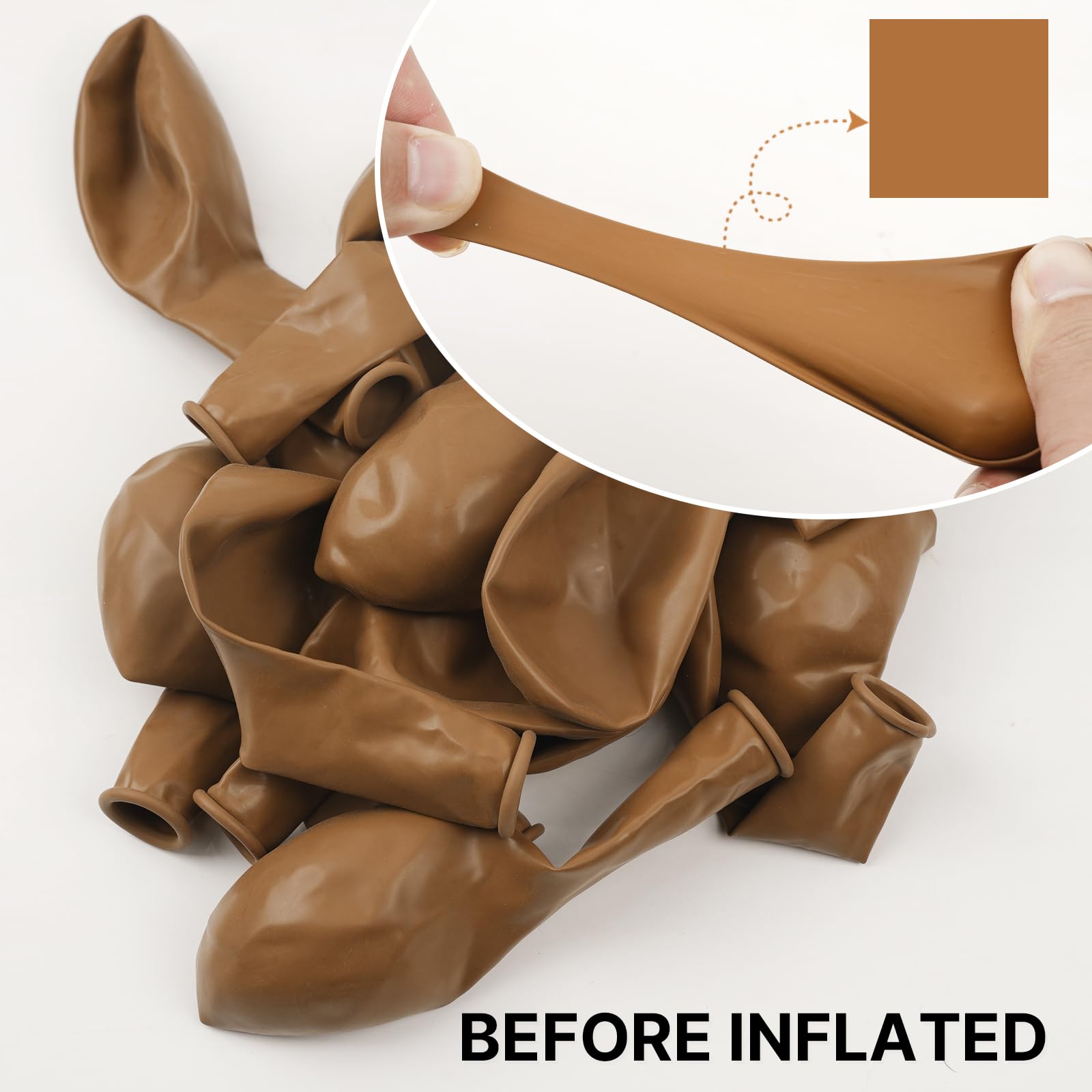 PartyWoo tan balloons 12-inch boho mix ideal for arches and garlands.