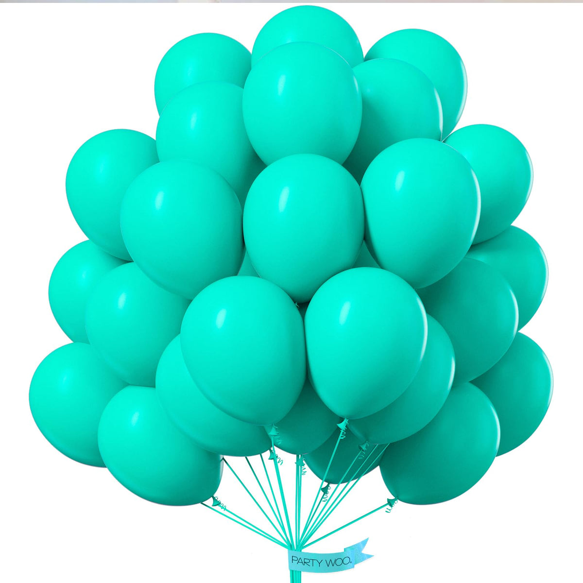 PartyWoo teal balloons 12 inch pack ideal for vibrant birthday party decor