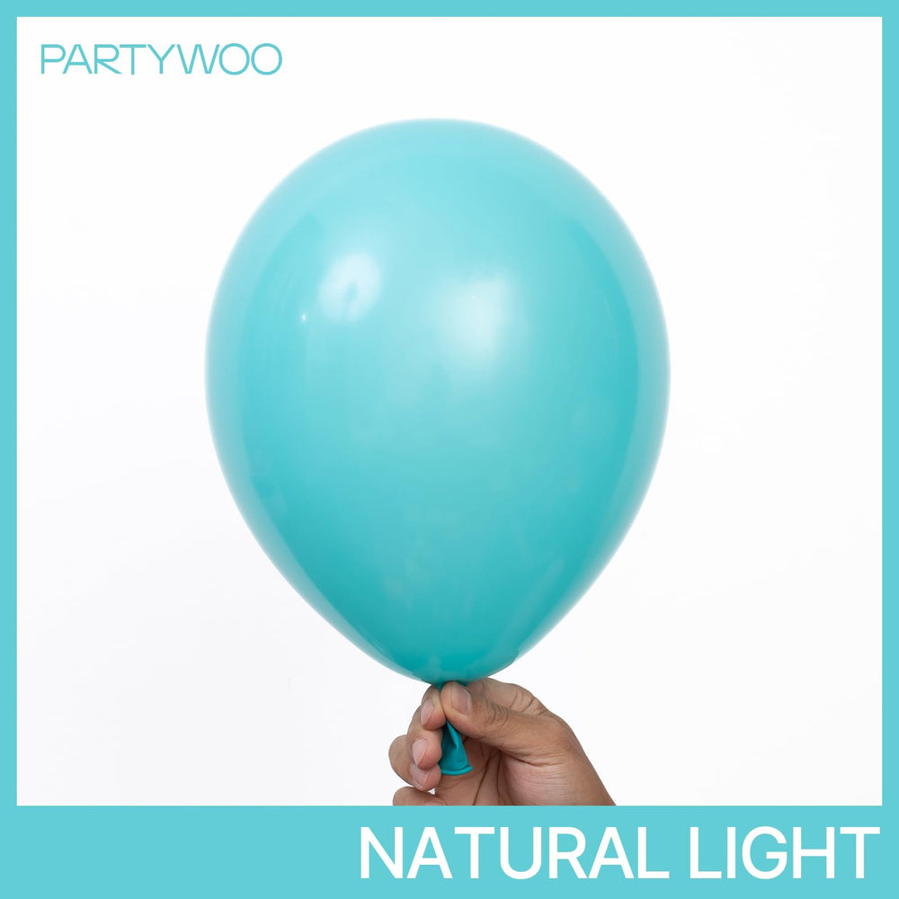 PartyWoo teal balloons arch garland setup for celebrations.