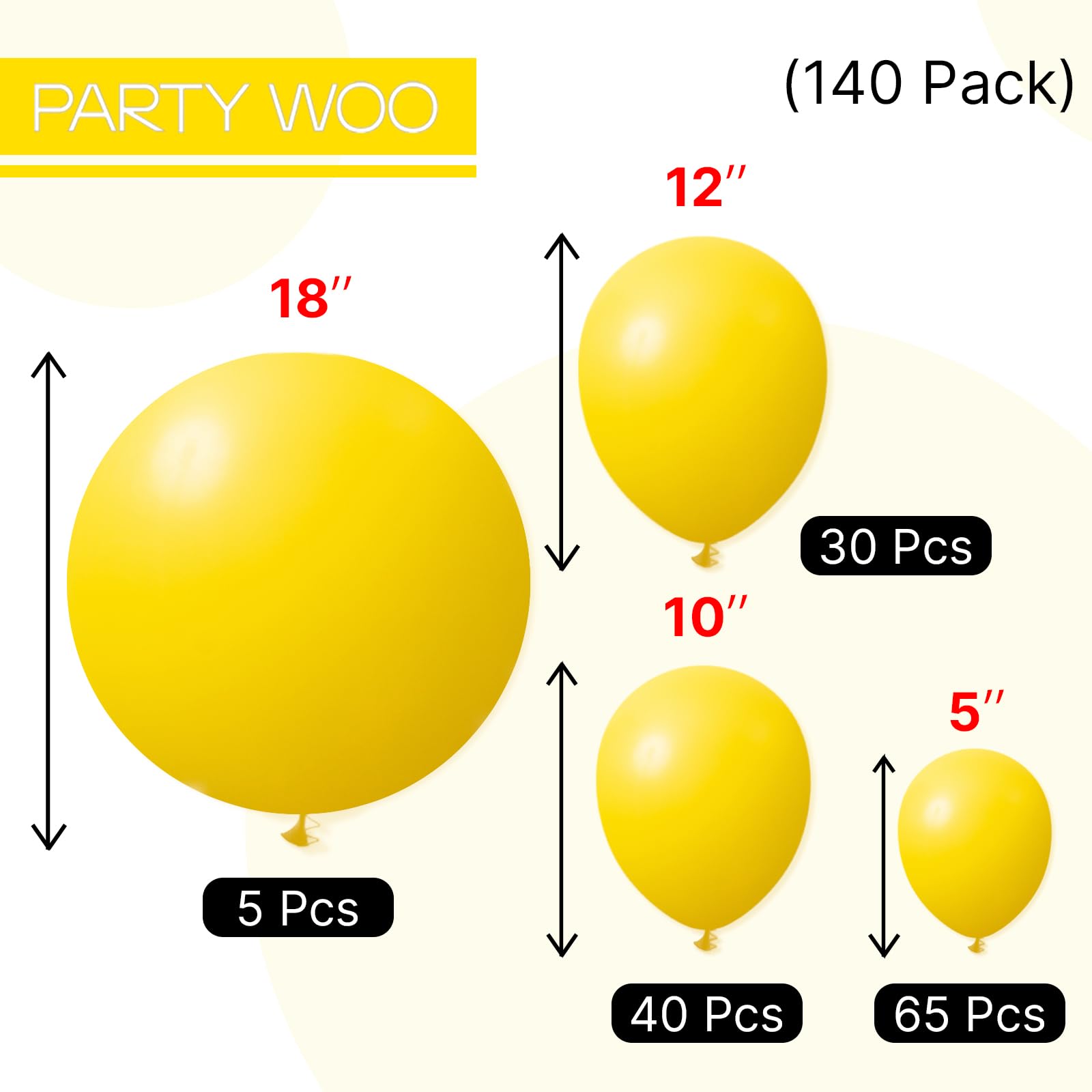 PartyWoo thick latex balloons designed for longer-lasting decorations