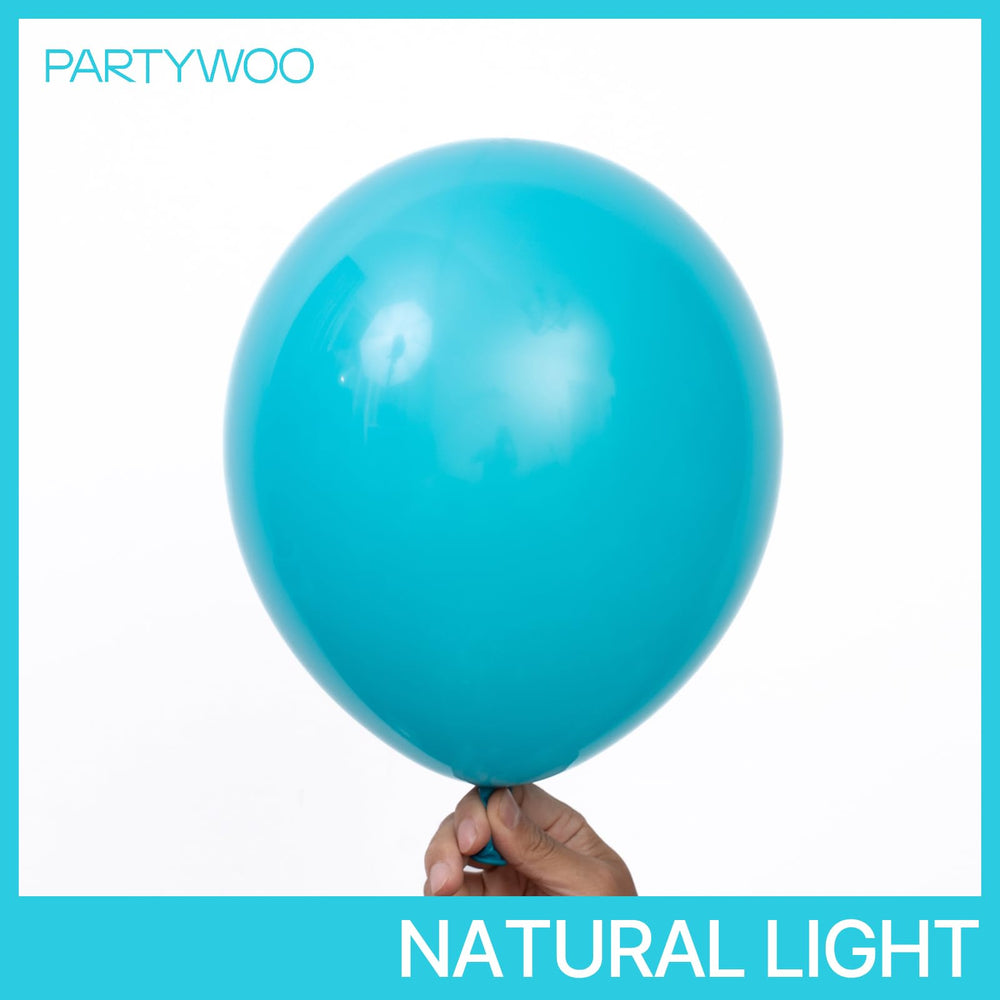 PartyWoo turquoise aqua blue balloons accent wedding and baby shower decor.