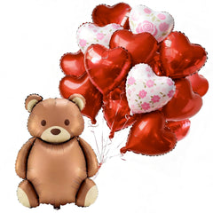 PartyWoo Valentine balloons with 18-inch red hearts for romantic decor.