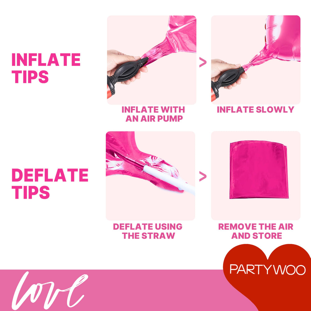 PartyWoo easy inflate and reuse with a standard pump for fast decorating