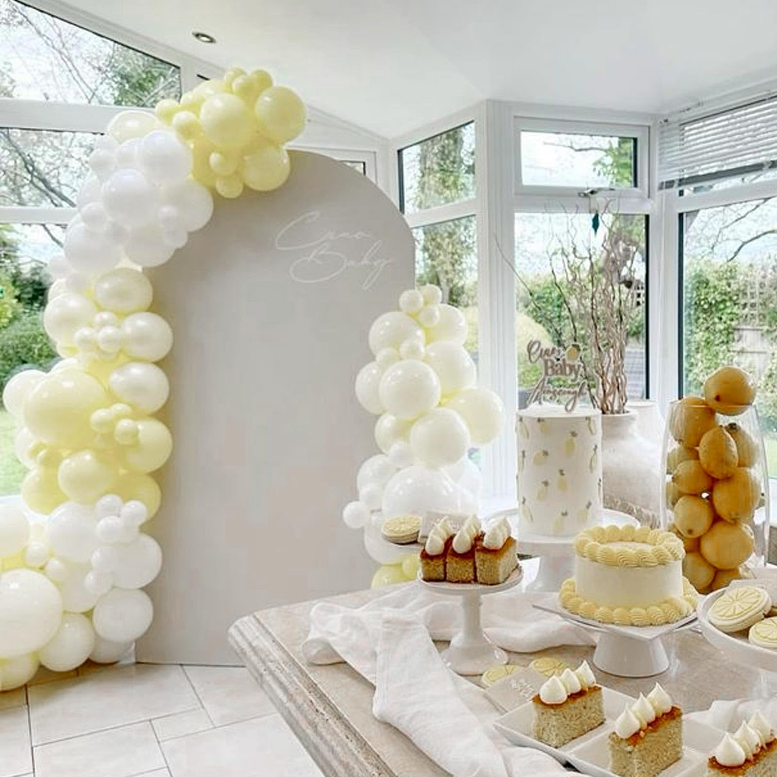 PartyWoo wedding and baby shower decor with cream balloons for seamless hues.