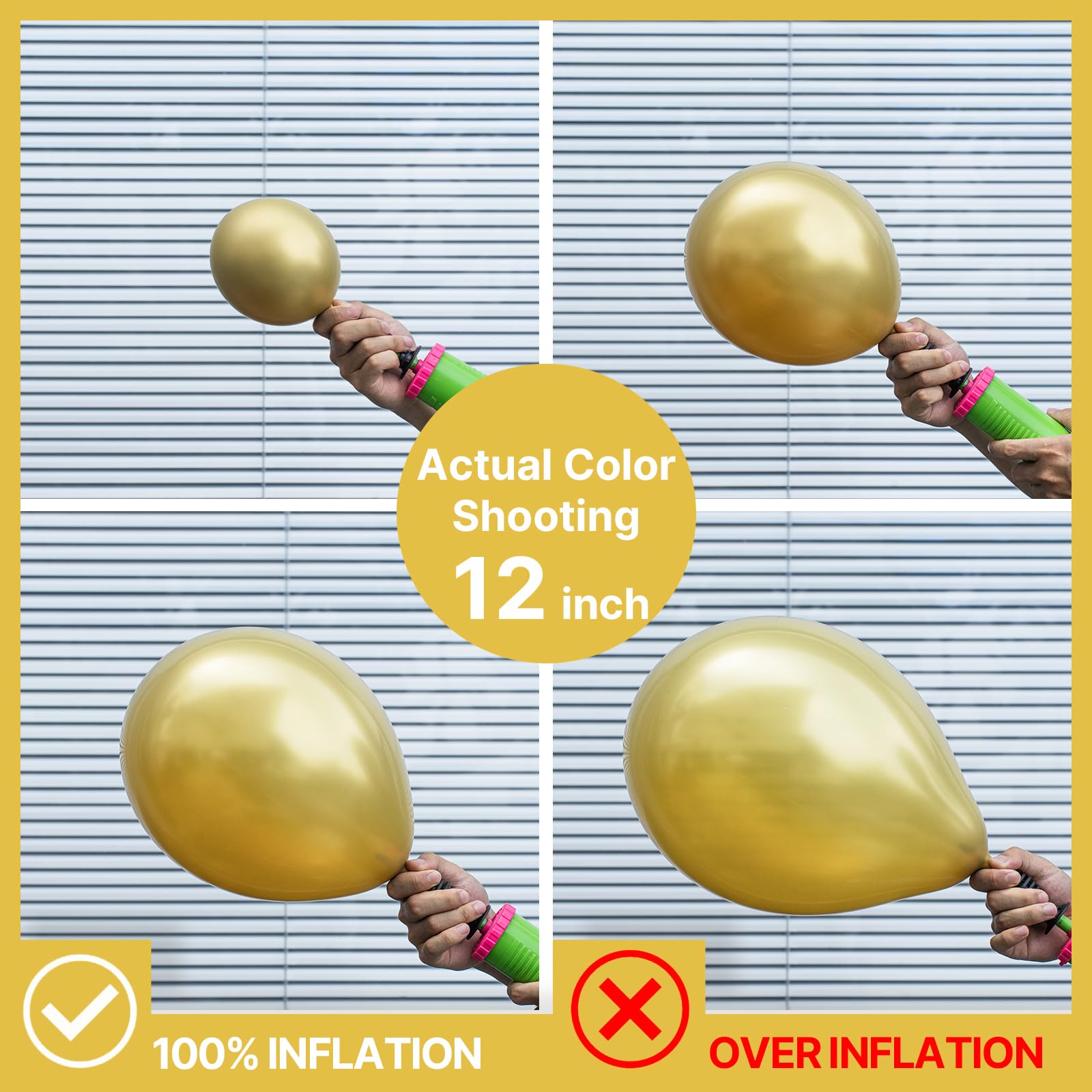 PartyWoo durable latex gold balloons resist wear for event decor.