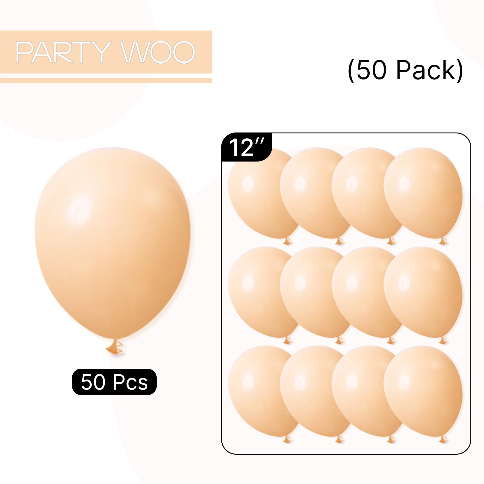 PartyWoo wedding decor ideas with nude balloons for soft color stories.