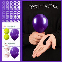 Wedding decor with PartyWoo purple balloons adding refined color