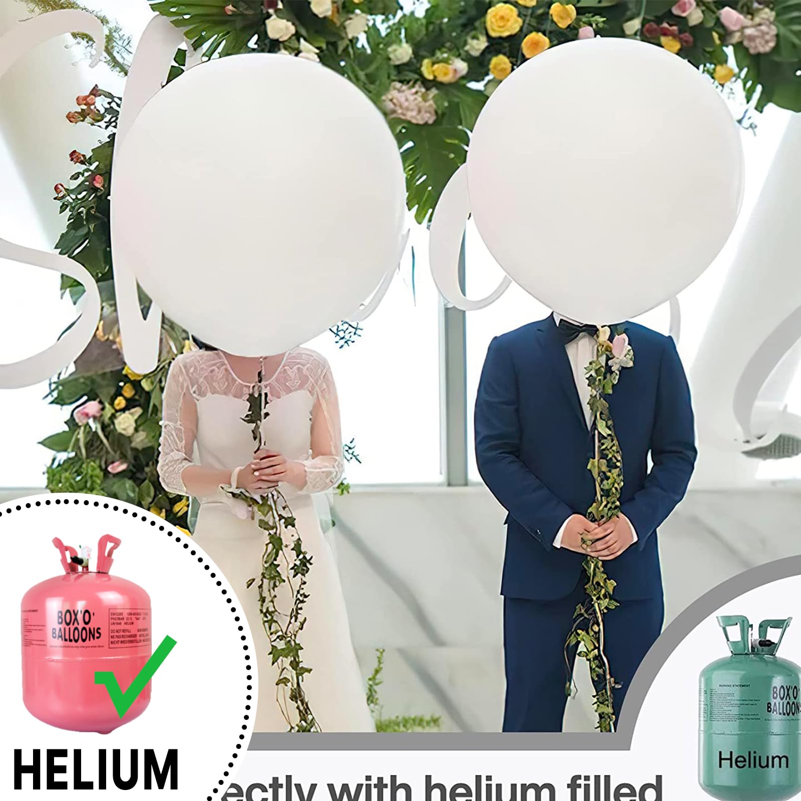 PartyWoo wedding decor with white balloons for chic, timeless ambiance.