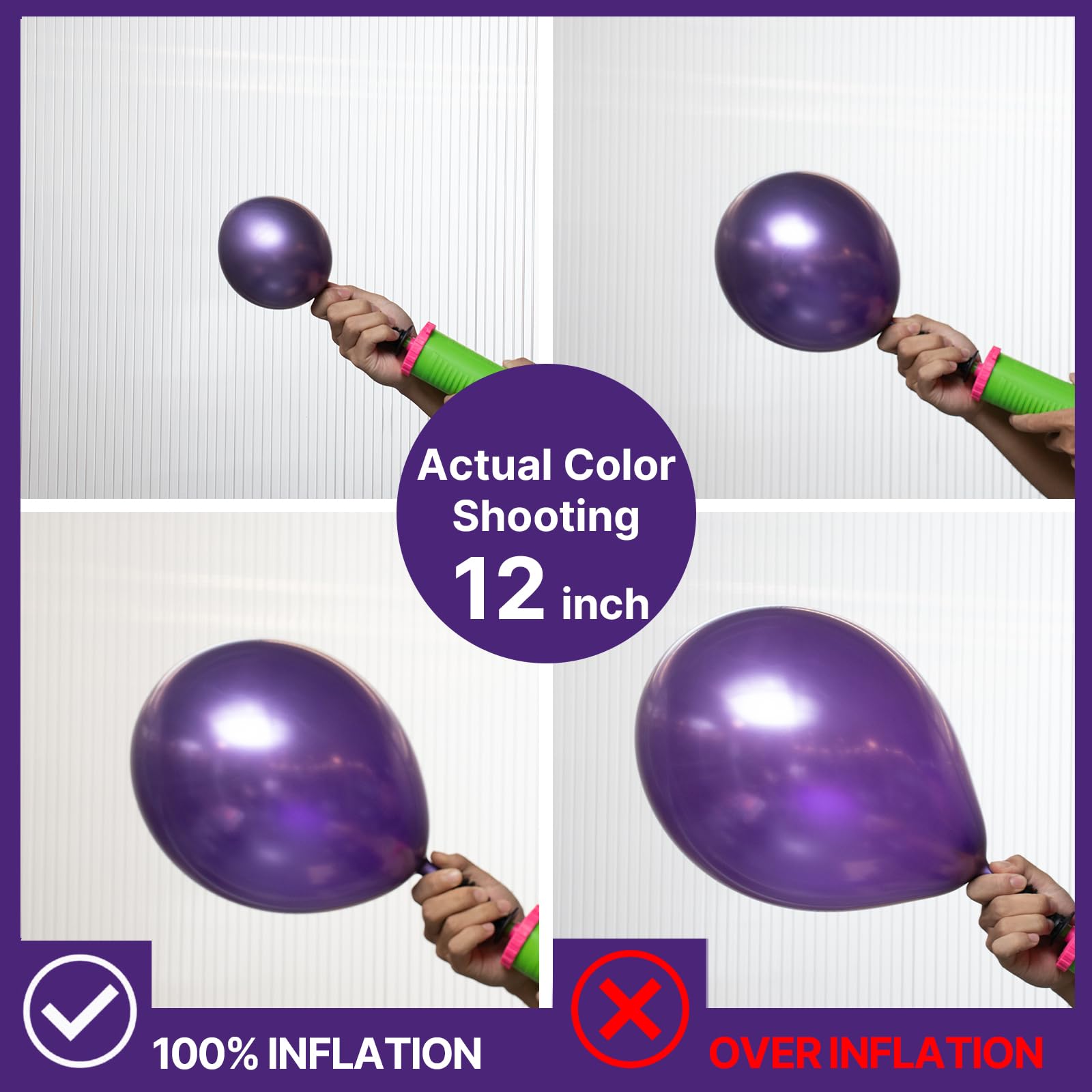 PartyWoo wedding purple balloons enhance romantic decor and wedding photos.