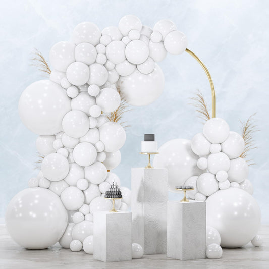 PartyWoo white 18-inch balloons for bold arches and long-lasting decor.