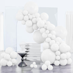 PartyWoo white 18-inch balloons for elegant arches and bold décor