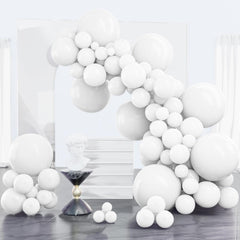 PartyWoo white balloons arch kit for seamless wedding decor and arches.