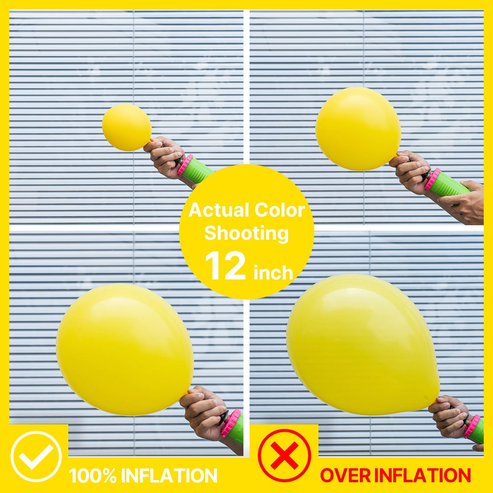 PartyWoo yellow 10-inch matte balloons highlighting texture in displays