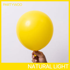 PartyWoo 12-inch yellow balloons add fullness to garlands.