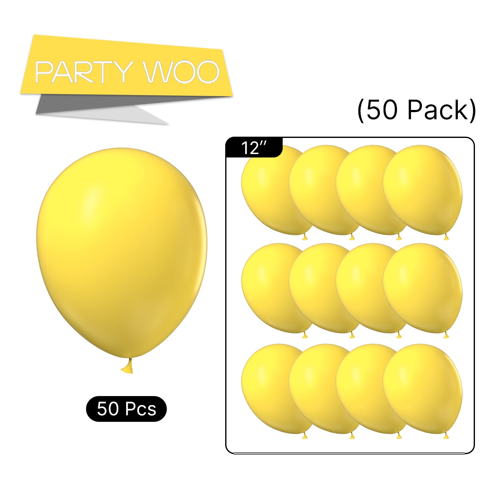 PartyWoo birthday decor yellow balloons add sunny color