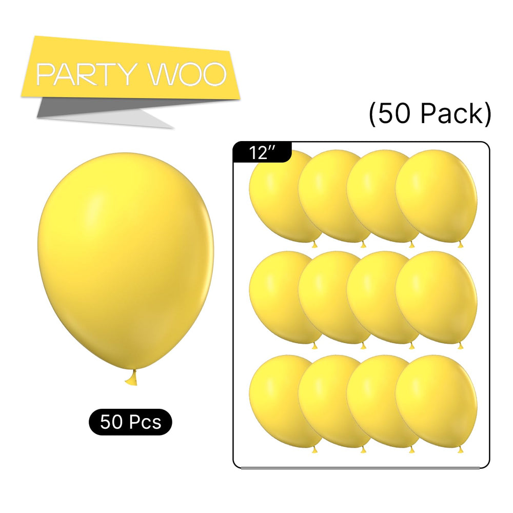 PartyWoo birthday decor yellow balloons add sunny color