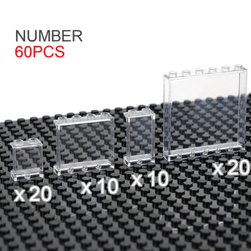 Pasacho bricks 1x6x5—bright, transparent module for detailed car and building features