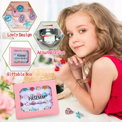PASEMM adjustable rings with inner diameter around 15.5mm fit most children.