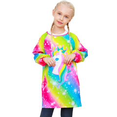 PASHOP unicorn painting apron protects kids' clothes during messy art sessions