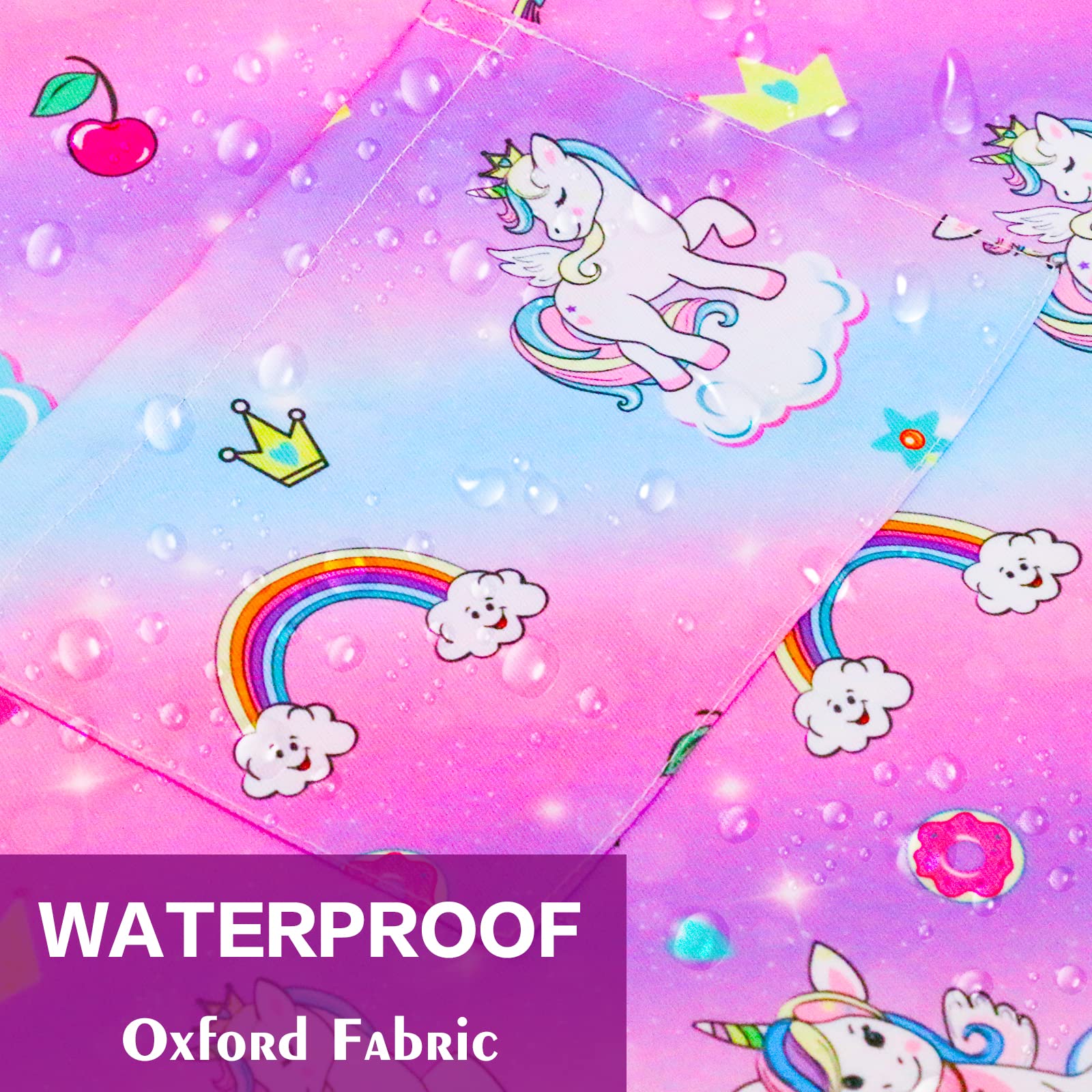 PASHOP Rainbow Unicorn Kids Apron adjustable strap for a comfortable fit