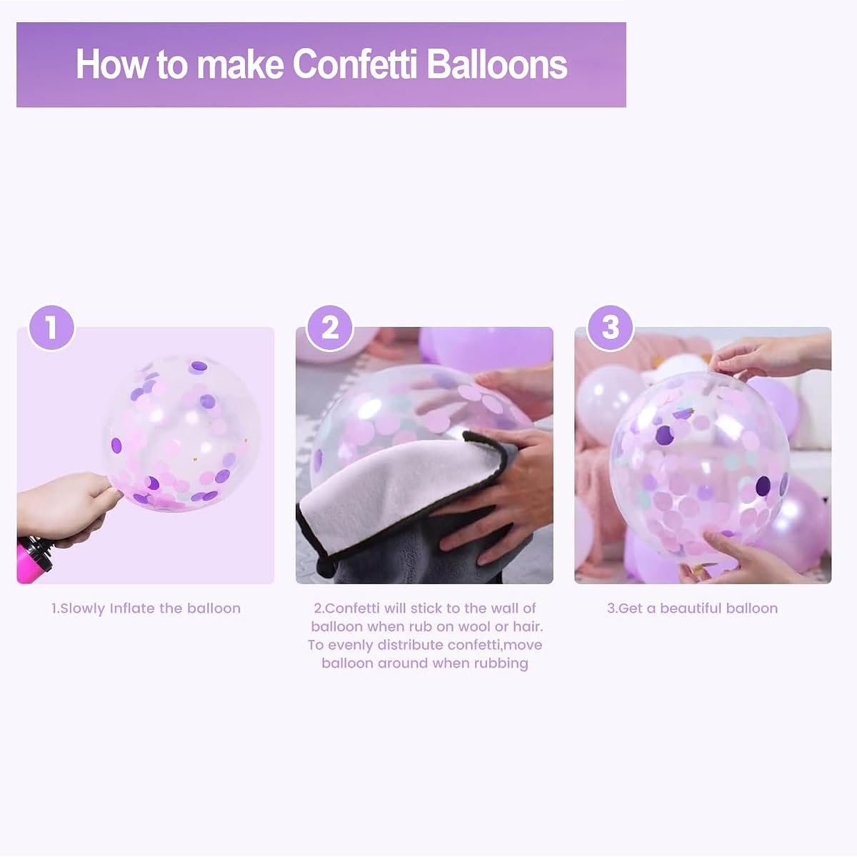 Pasiihol Purple party decor assembly helps you craft a cohesive display.