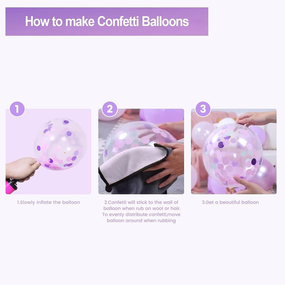 Pasiihol Purple party decor assembly helps you craft a cohesive display.