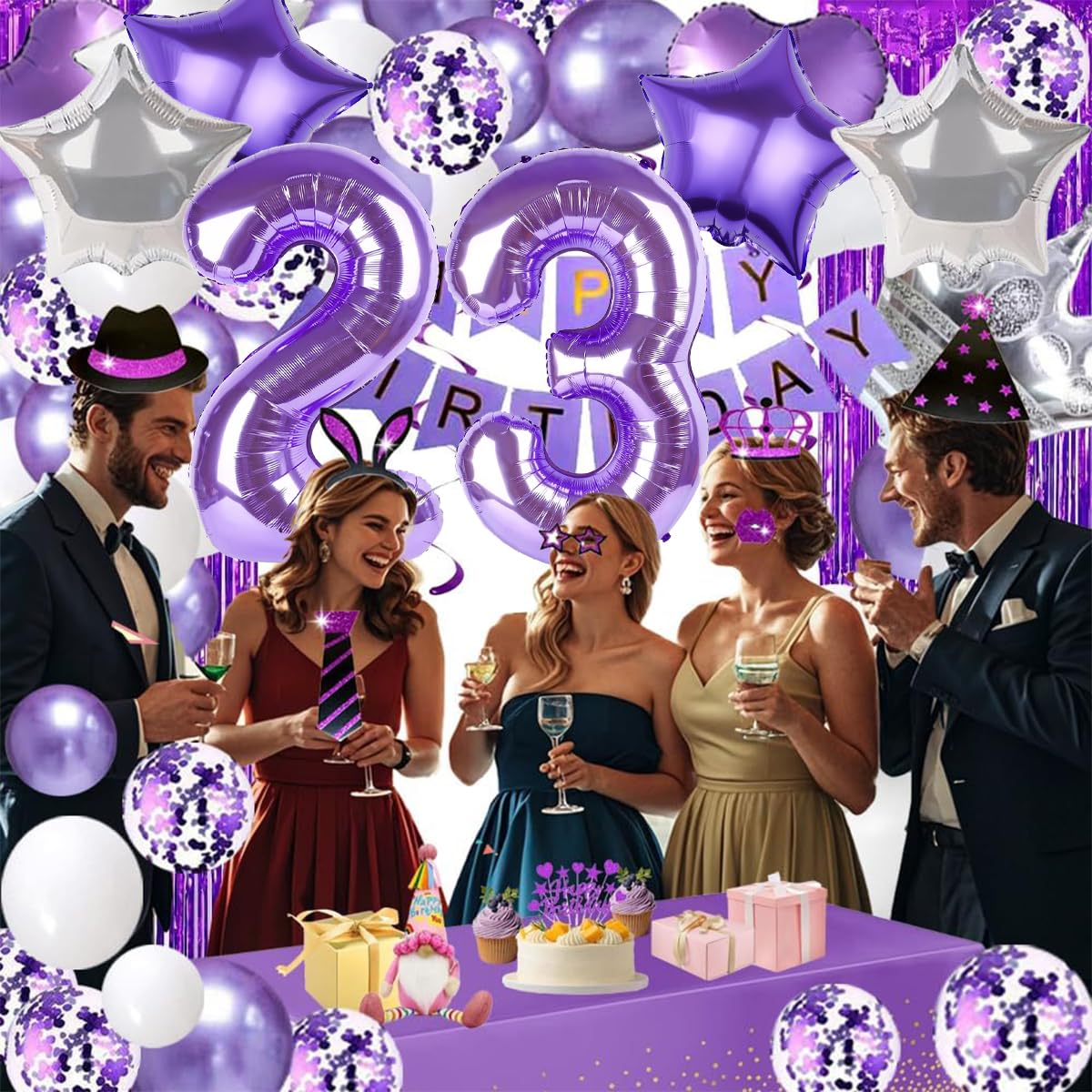 Pasiihol Purple ribbon and straw simplify quick inflation and neat setup.